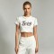 Embroidered Beaded Screen Printing Crop Top | Y2K Aesthetic | Cotton Blend | Casual Streetwear | OEM Streetwear