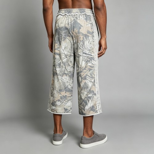 Realtree Camo Capri pants | Three-Stripes, Elastic Waist | Cotton Blend | Custom Streetwear Manufacturer