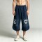 Washed and DTG Print Capri Pants | 100% Cotton | Oversized Baggy Fit | Casual Streetwear | OEM Streetwear