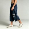Washed and DTG Print Capri Pants | 100% Cotton | Oversized Baggy Fit | Casual Streetwear | OEM Streetwear