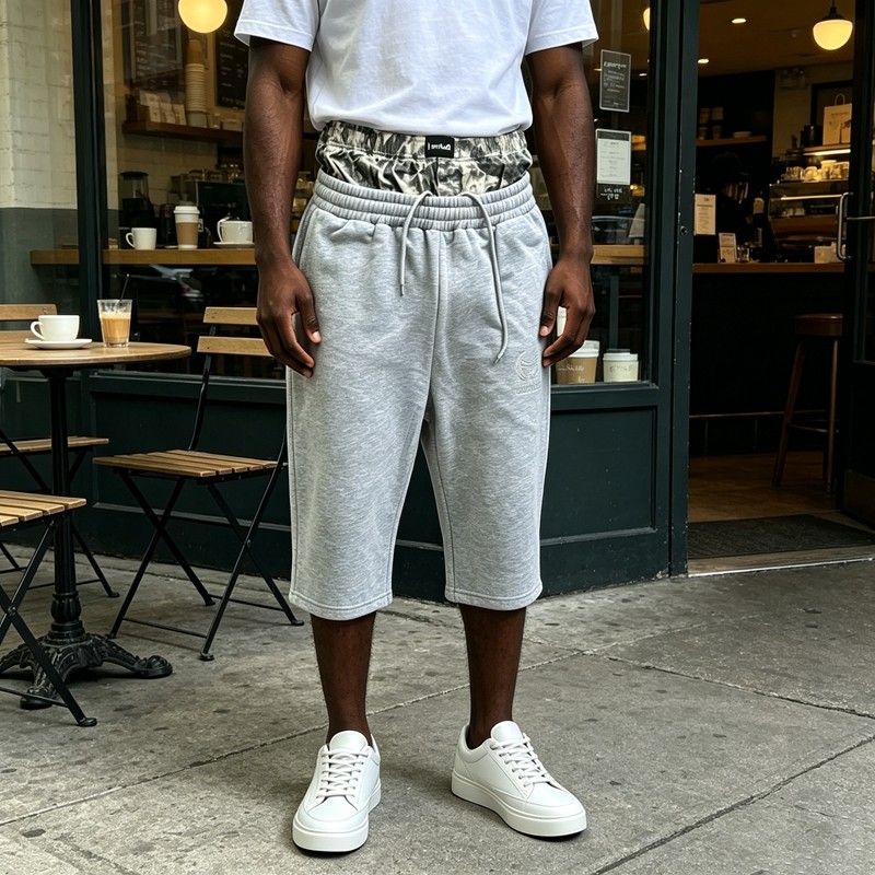 Embroidered Double Waist Capri pants