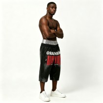 Spray Dye and Screen Printing Capri Shorts | Cotton Blend | Casual Streetwear | OEM Streetwear