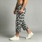 Leopard Cropped Pants | Elastic Waist Drawstring | Cotton Blend | Casual Streetwear | OEM Streetwear