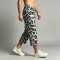 Leopard Cropped Pants | Elastic Waist Drawstring | Cotton Blend | Casual Streetwear | OEM Streetwear