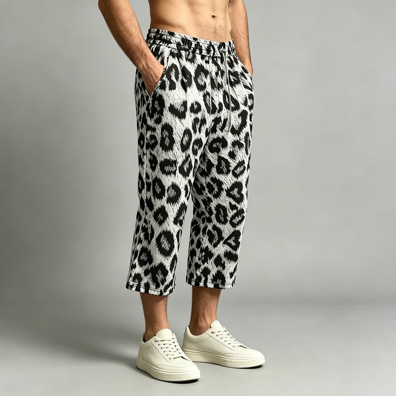 Leopard Cropped Pants