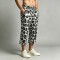 Leopard Cropped Pants | Elastic Waist Drawstring | Cotton Blend | Casual Streetwear | OEM Streetwear
