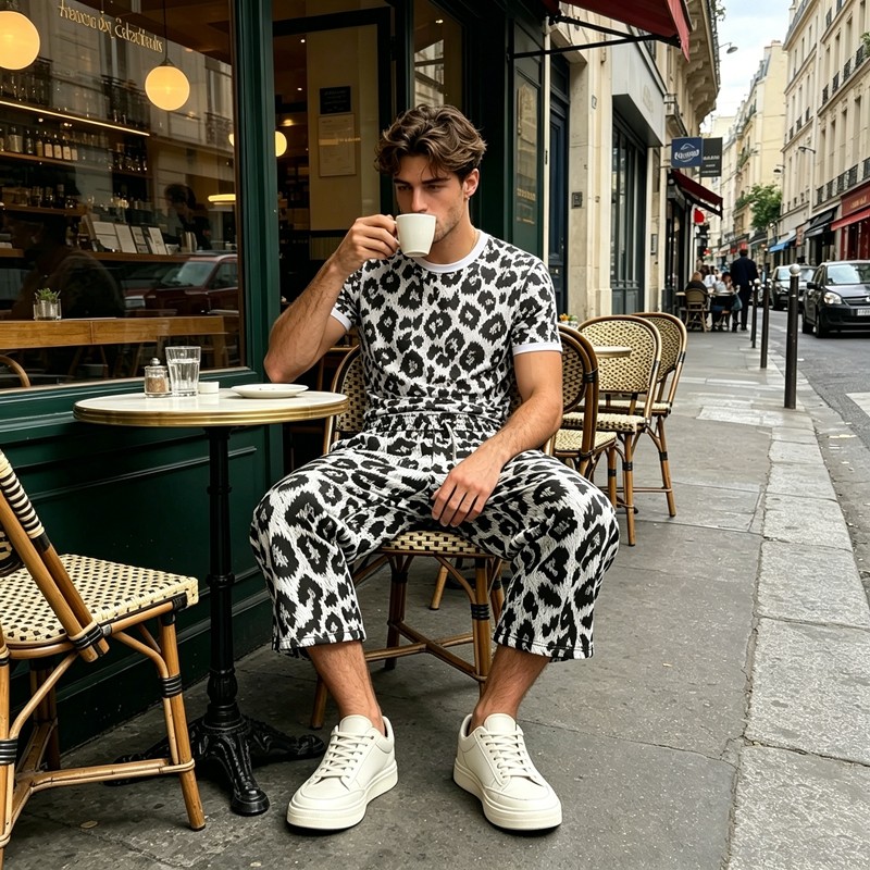 Leopard Cropped Pants