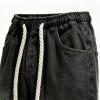 Washed and Spray Dye Denim Shorts | Elastic Waist Rope Drawstring | 100% Cotton | Custom Streetwear Manufacturer