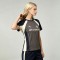 Screen Printing Quarter-Zip Color Block Slim T-shirt | Breathable Cotton Blend | Women's Casual Sportswear | OEM Streetwear