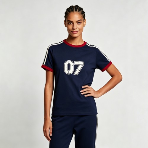Women's Screen Print 07 Soccer T-Shirt | Cotton Blend | Casual Sport | Streetwear Manufacturer