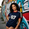Women's Screen Print 07 Soccer T-Shirt | Cotton Blend | Casual Sport | Streetwear Manufacturer