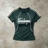 Women's Screen Print Cropped Soccer Jersey Tee | Quick Dry Polyester | Custom Streetwear Manufacturer
