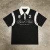 Embroidered Jersey Polo T-Shirt | Satin Panel | Cotton Blend | Casual Streetwear | Custom Streetwear Manufacturer