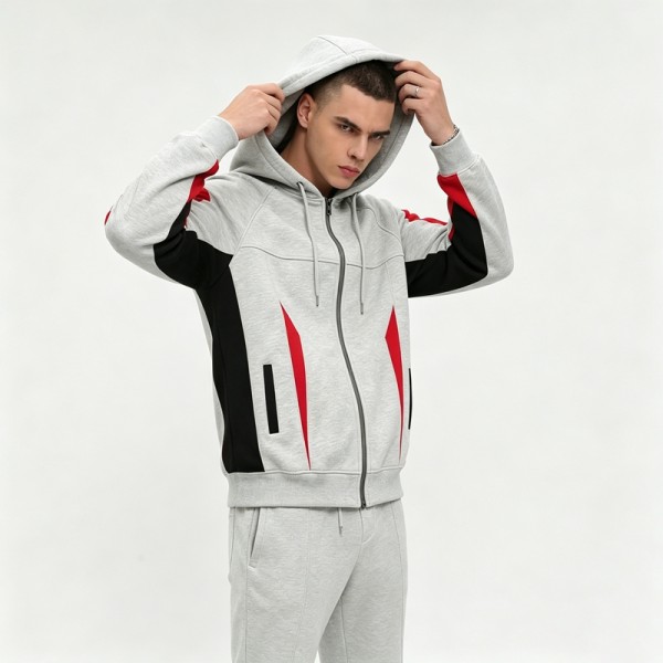 Zip-Up Color Block Hoodie | Heavyweight Cotton | Casual Streetwear | Custom Streetwear Manufacturer