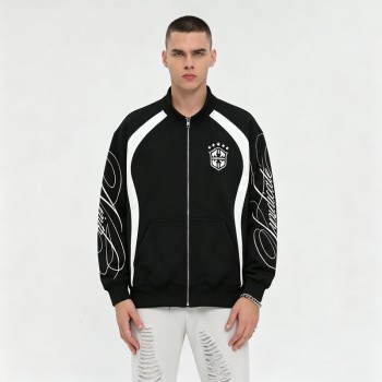 Full Zip Embroidered Patches Hoodies | Cotton Blend | Casual Sportswear | Custom Streetwear Manufacturer