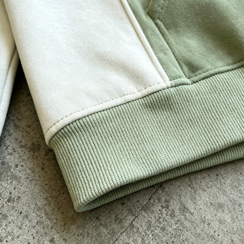 Paneled Zip-Up Hoodie