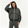 Zip-Up Patchwork Hoodie | Cotton Blend | Vintage Washed | Streetwear Casual | Custom Streetwear Manufacturer