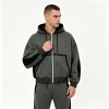 Zip-Up Patchwork Hoodie | Cotton Blend | Vintage Washed | Streetwear Casual | Custom Streetwear Manufacturer