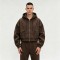 Paneled 3D Seam Zip Up Hoodie | Cropped Oversized Brown | Cotton Blend | Streetwear Manufacturer