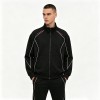 Zip-Up Tech Fleece Hoodies | Reflective Stripe and Mesh Detail | Cotton-Blend | Custom Streetwear