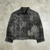 Spray Dye Rhinestone DTG Print Shirt | 100% Cotton | Gothic Street Outfit | Custom Streetwear Manufacturer
