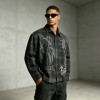 Spray Dye Rhinestone DTG Print Shirt | 100% Cotton | Gothic Street Outfit | Custom Streetwear Manufacturer