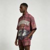 Washed DTG Print Plaid Shirt | Distressed Frayed Hem | Street Daily Casual Outfit | Clothing Manufacturer