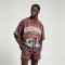 Washed DTG Print Plaid Shirt | Distressed Frayed Hem | Street Daily Casual Outfit | Clothing Manufacturer