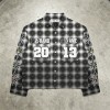 Rhinestone Embroidered Plaid Button Up Shirt | Cotton Blend Plaid Fabric | Hip Hop Street Daily Wear | Custom Streetwear Manufacturer