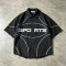 DTG Print Fringe Hem Short Sleeve Shirt | 100% Nylon | Street Daily Casual Wear | OEM Streetwear