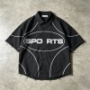 DTG Print Fringe Hem Short Sleeve Shirt | 100% Nylon | Street Daily Casual Wear | OEM Streetwear