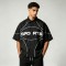 DTG Print Fringe Hem Short Sleeve Shirt | 100% Nylon | Street Daily Casual Wear | OEM Streetwear