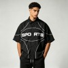 DTG Print Fringe Hem Short Sleeve Shirt | 100% Nylon | Street Daily Casual Wear | OEM Streetwear
