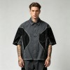 Contrast Stitch Short Sleeve Shirt | Color Block | Cotton Twill Fabric | Custom Streetwear Manufacturer