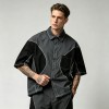Contrast Stitch Short Sleeve Shirt | Color Block | Cotton Twill Fabric | Custom Streetwear Manufacturer