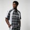 Woven Label Screen Print Raw Edge Shirt | Plaid Stripe | 100% Cotton Button Down | OEM Streetwear