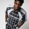 Woven Label Screen Print Raw Edge Shirt | Plaid Stripe | 100% Cotton Button Down | OEM Streetwear