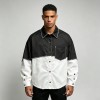 Two-Tone Raw Edge Short Sleeve Shirt | Breathable Cotton Blend | Daily Street | Custom Streetwear Manufacturer