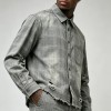 Distressed Ripped Raw Edge Plaid Cropped Shirt |100% Cotton Plaid Woven | Custom Streetwear Manufacturer
