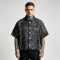 Embroidered Cropped Leopard Zebra Shirt | Distressed Raw Edge Short Sleeve | Clothing Manufacturer