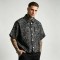 Embroidered Cropped Leopard Zebra Shirt | Distressed Raw Edge Short Sleeve | Clothing Manufacturer