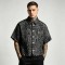 Embroidered Cropped Leopard Zebra Shirt | Distressed Raw Edge Short Sleeve | Clothing Manufacturer