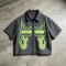 DTG and Screen Print Shirt with Rhinestone | Full Zip Up | Daily Streetwear | Custom Streetwear Manufacturer