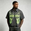 DTG and Screen Print Shirt with Rhinestone | Full Zip Up | Daily Streetwear | Custom Streetwear Manufacturer