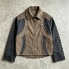 3D Embroidery Button up Crop Shirt | Raw Edge | Color Block Cotton Blend | Custom Streetwear