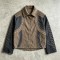 3D Embroidery Button up Crop Shirt | Raw Edge | Color Block Cotton Blend | Custom Streetwear