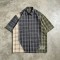 Woven Label Embroidered Plaid Short Sleeve Shirt | Raw Edge | 100% Cotton Plaid Fabric | Custom Streetwear