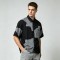 Short Sleeve Raw Edge Screen Print Shirt | Button Down Collar | 100% Cotton Two Chest Pockets | OEM Streetwear