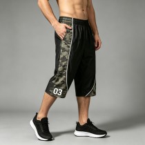 Men's Camouflage Applique Capri Pants | Resistant Elastic Waist Drawstring | Clothing Manufacturer