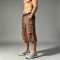 Red Camo Raw Edge Cargo Cropped Pants |  Multi-Pocket Elastic Waist | Daily Street Hip Hop Outfit |  Streetwear Manufacturer